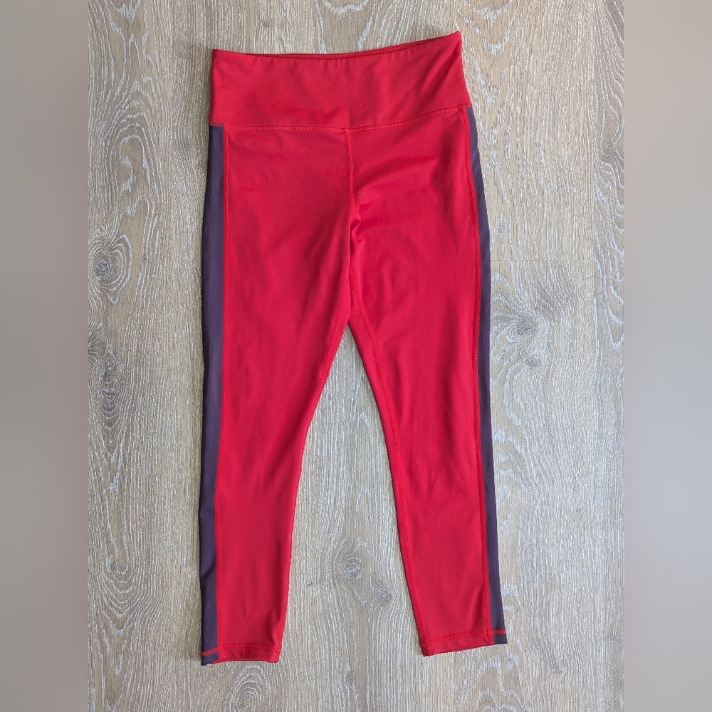 Zyia Active Red Royalty Stripe Light N‎ Tight Leggings